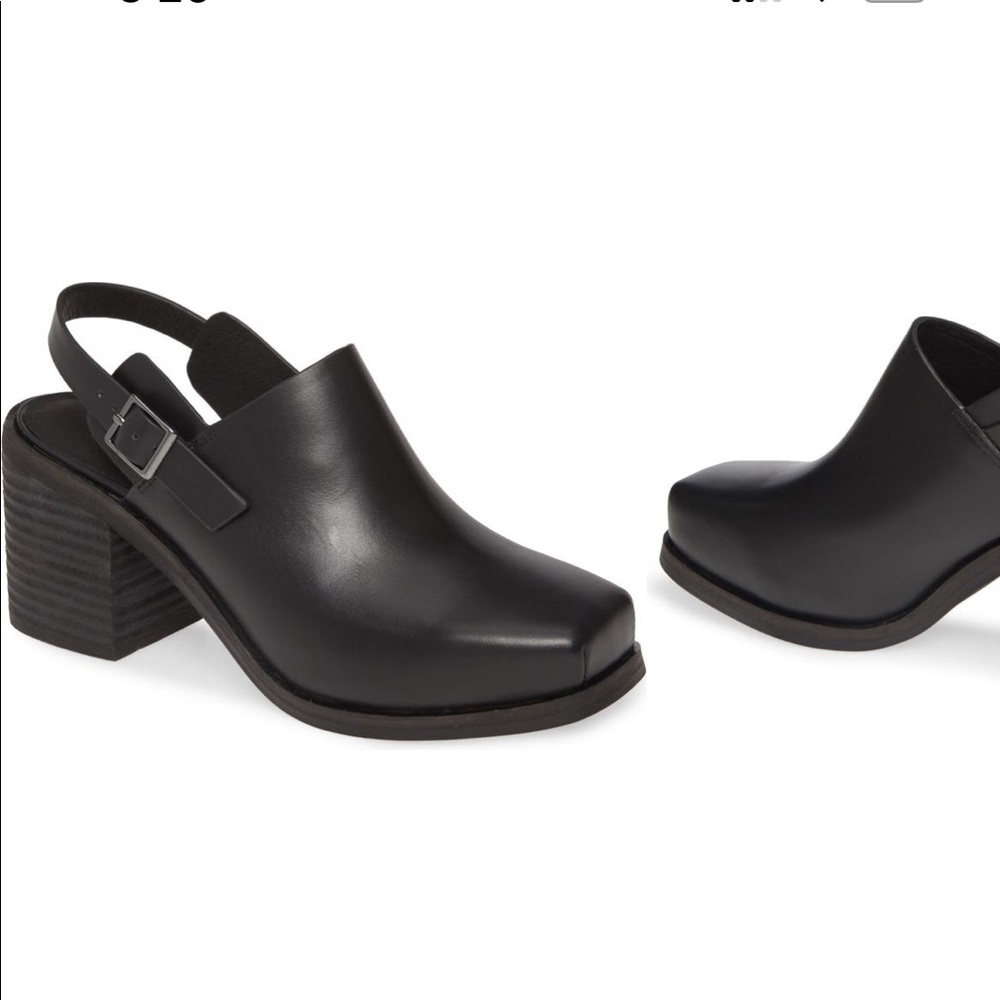 Intentionally Blank size 8 black sling back mule